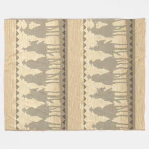 Couverture Polaire Cowboys western roundup fleece Throw Blanket 50x60