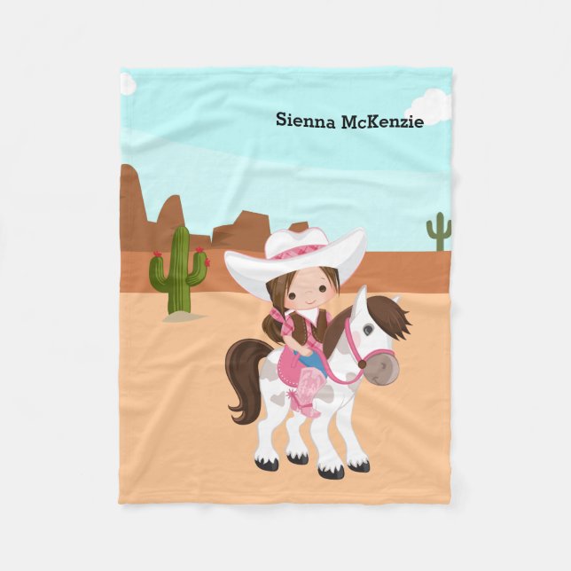 Couverture Polaire Cowgirl (Devant)