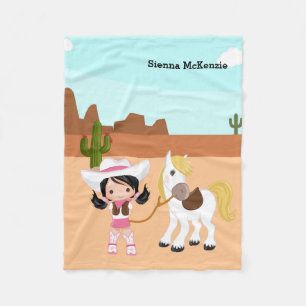 Couverture Polaire Cowgirl