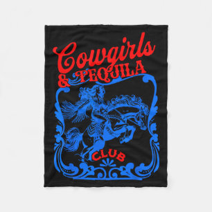 Couverture Polaire Cowgirls Et Tequila Vintage Queue Drôle Tequila Bu