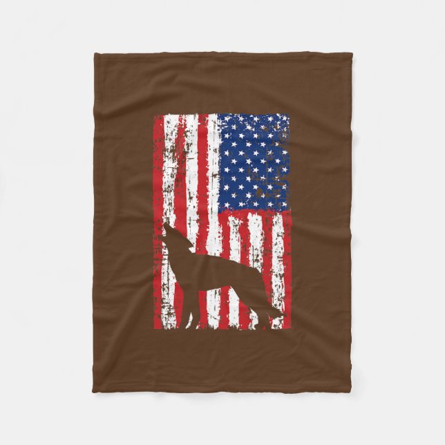 Couverture Polaire Coyote Hunt Design pour chasseurs américains  (Devant)
