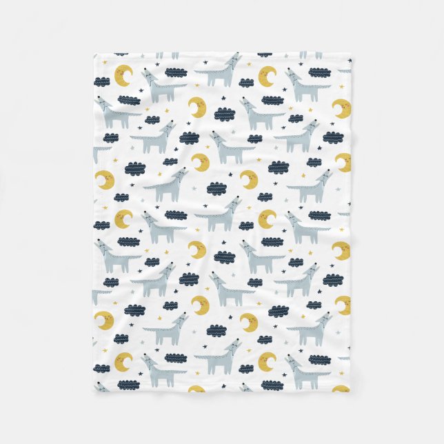 Couverture Polaire Coyote Moon (Devant)