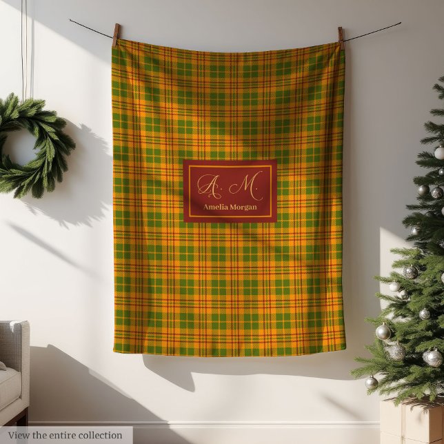 Couverture Polaire Cozy Fall Plaid Blanket Personalized Farmhouse (Cozy Fall Plaid Blanket Personalized Farmhouse)