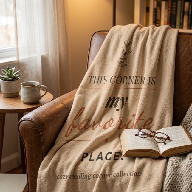 Couverture Polaire Cozy Reading Corner Throw Blanket  (Créateur téléchargé)