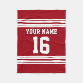 Couverture Polaire Cranberry Red White Sports Jersey
