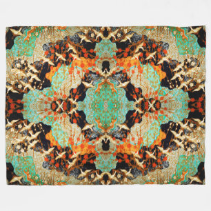 Couverture Polaire CRANES VOLONTAIRES AVEC FLEURS PRINTEMPS Floral ja