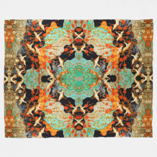 Couverture Polaire CRANES VOLONTAIRES AVEC FLEURS PRINTEMPS Floral ja