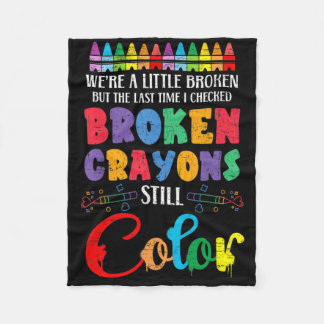Couverture Polaire Crayons cassés Couleur encore Sensibilisation à la