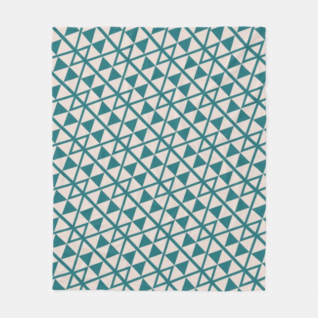 Couverture Polaire Cream Triangle Moderne Art Déco Pastel Motif (Devant)