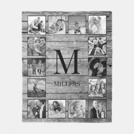 Couverture Polaire Create Your Custom Photo Collage Rustic Farmhouse