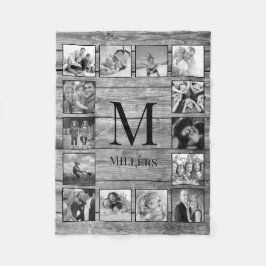 Couverture Polaire Create Your Custom Photo Collage Rustic Farmhouse