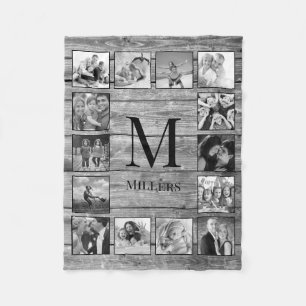 Couverture Polaire Create Your Custom Photo Collage Rustic Farmhouse