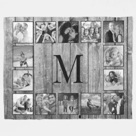 Couverture Polaire Create Your Custom Photo Collage Rustic Farmhouse