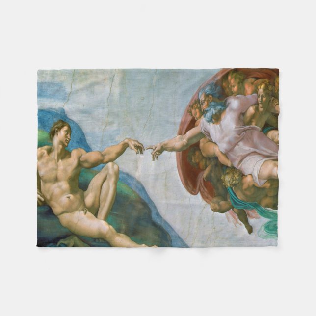 Couverture Polaire Création d'Adam - Michel-Ange 1475 - 1564 (Devant (Horizontal))