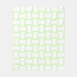 Couverture Polaire Création de tissage pastel vert citron et blanc