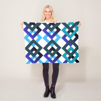 Couverture Polaire Creative geometry blue tones