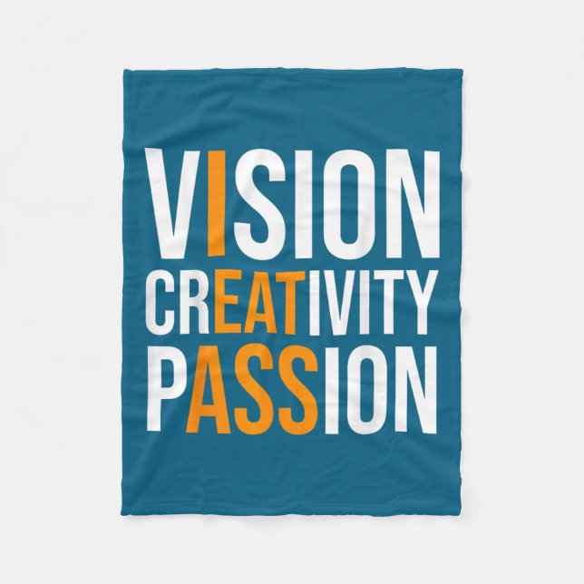 Couverture Polaire Creativity On Shirt Sarcastic Funny Motivation  (Devant)