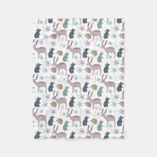 Couverture Polaire Créatures d'animal de région boisée de bébé