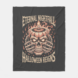 Couverture Polaire Creepy Skeleton Hands Pumpkin Skull