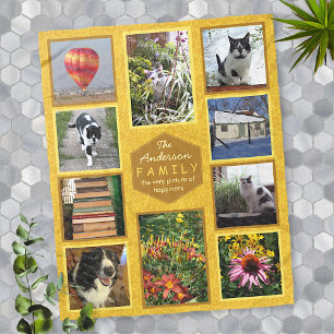 Couverture Polaire Créer Votre Propre Instagram Photo Nom De Famille 