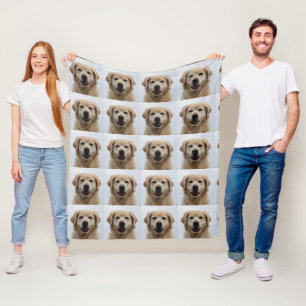 Couverture Polaire Créez le motif de chiot d'animal familier de photo