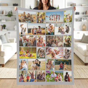 Couverture Polaire Créez Votre Propre Collage Photo Personnalisé 24 P