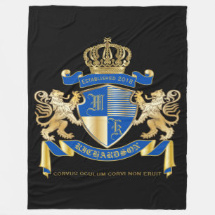 Couverture Polaire Créez votre propre manteau d'emblème bleu de lio