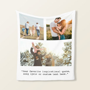 Couverture Polaire Créez votre propre photo et devis 3 personnalisés