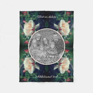 Couverture Polaire Créez Votre Propre Rose Photo Peach Et Le Cadre Bu
