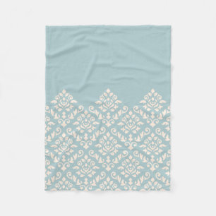 Couverture Polaire Crème baroque de motif de pièce de damassé sur le