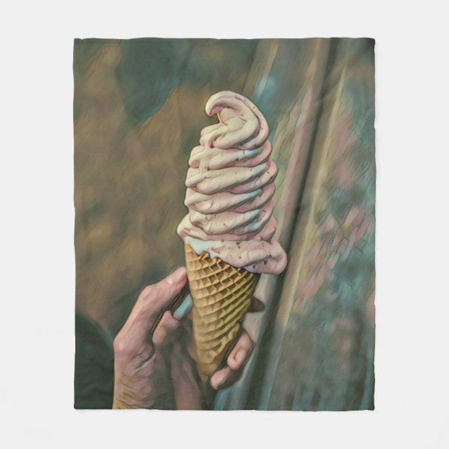 Couverture Polaire crème glacée froide cool (Devant)