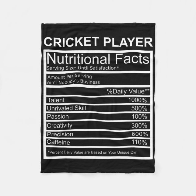 Couverture Polaire Cricket Apparel Cricket Lover Gift Cricket Player  (Devant)