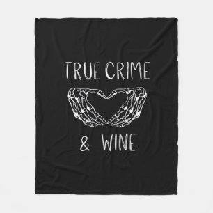 Couverture Polaire Crime Et Vin Squelette Mains