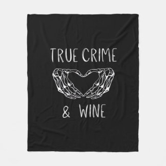 Couverture Polaire Crime Et Vin Squelette Mains