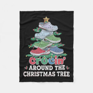 Couverture Polaire Crockin' Autour De L'Arbre De Noël Croquant Autour