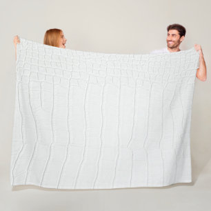 Couverture Polaire Crocodile blanc - Impression