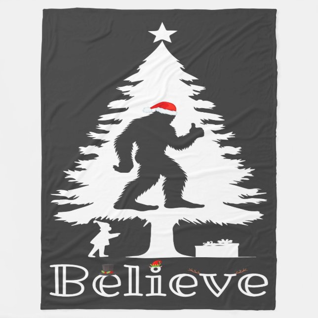 Couverture Polaire Croire Bigfoot Cryptozoologie Arbre de Noël (Devant)