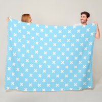 Croix blanche sur le bleu bébé