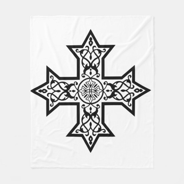 Couverture Polaire Croix copte (Devant)