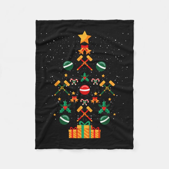 Couverture Polaire Croquet Christmas Tree Xmas  (Devant)