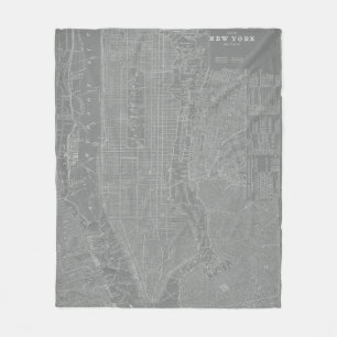 Couverture Polaire Croquis de carte de New York City