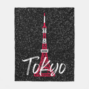 Couverture Polaire Croquis de la tour de Tokyo de Minato, Tokyo, Japo