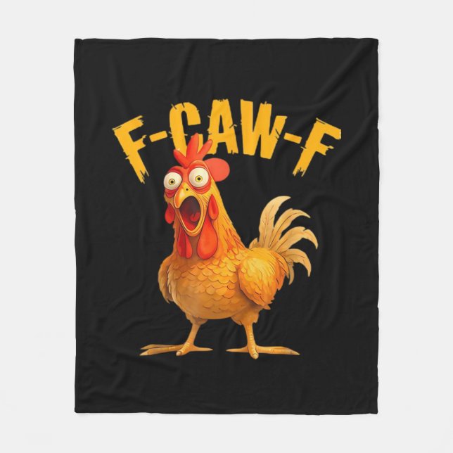 Couverture Polaire Crow Humor F-Caw-F Gothic Funny Retro Cool (Devant)