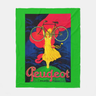 Couverture Polaire Cru PosterEurope de bicyclette de Peugeot