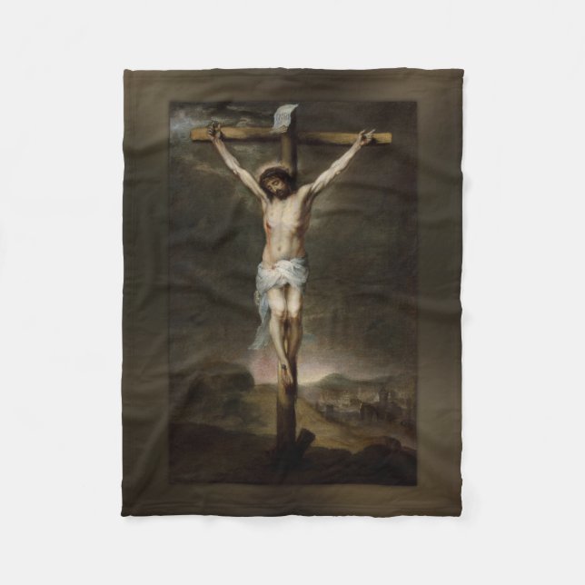 Couverture Polaire Crucifixion de Jésus Petit (Devant)