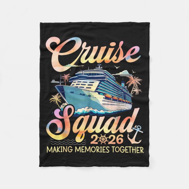 Couverture Polaire Cruise Squad 2026 Family Group Matching Summer Vac (Devant)