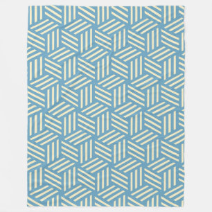 Couverture Polaire Cubes d'illusion optique Abstraite rétro Motif ble