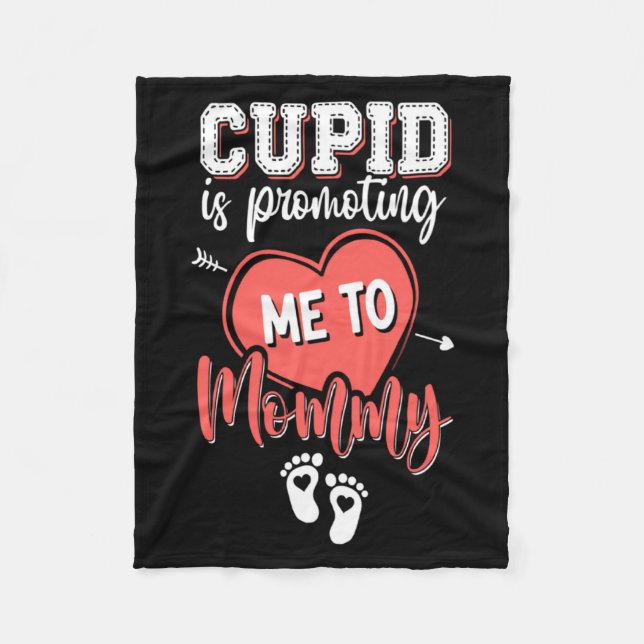 Couverture Polaire Cud Is Promoting Me To Mommy Valentines Pregnanc  (Devant)
