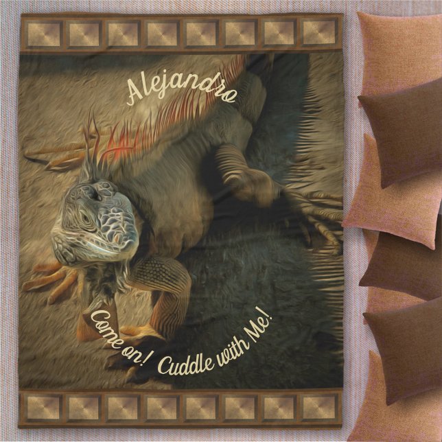 Couverture Polaire Cuddle avec Pedro l'Iguana 0768 (Créateur téléchargé)