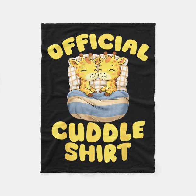 Couverture Polaire Cuddle Cute Giraffes Couple Valentine's Day  (Devant)